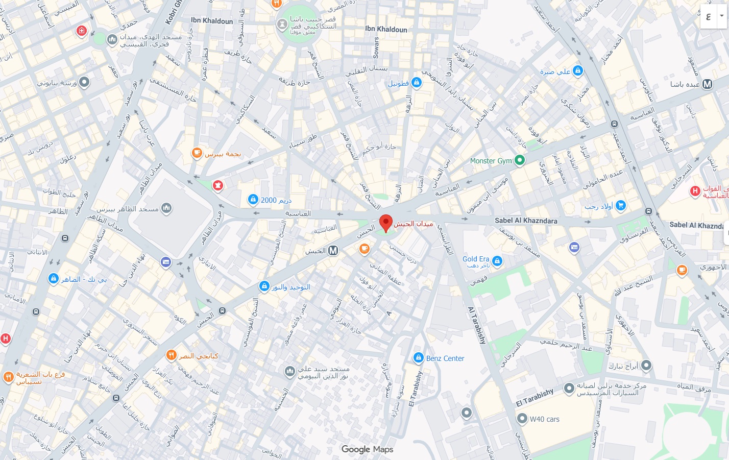 موقع المعامل